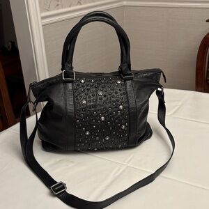 EUC Harley Davidson Black Studded Leather Handbag